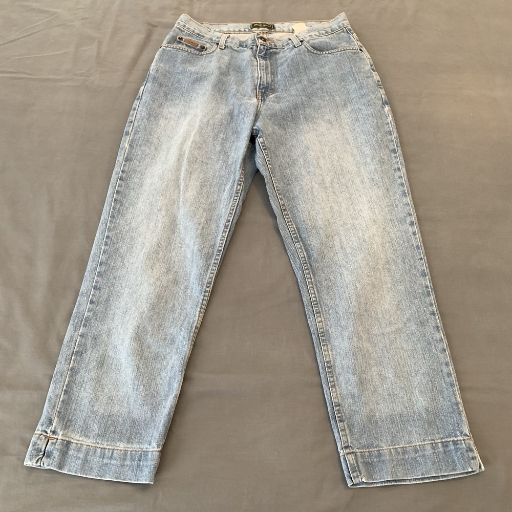 Eddie Bauer Jeans Mens 34x30 Blue Light Wash Relaxed Straight Cotton Denim Pants